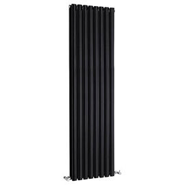 Metro Vertical Radiator - Gloss Black - Double Panel (1800mm High) Medium Image