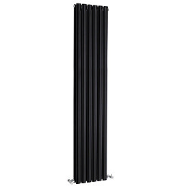 Metro Vertical Radiator - Gloss Black - Double Panel (1800x354mm) Large Image