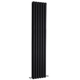 Metro Vertical Radiator - Gloss Black - Double Panel (1800x354mm) Large Image