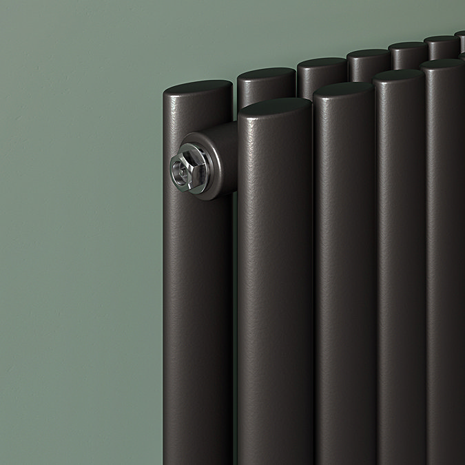 Metro Vertical Radiator - Matt Black - Double Panel (1600mm High) 295mm Wide