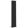 Metro Vertical Radiator - Matt Black - Double Panel (1600mm High) 295mm Wide