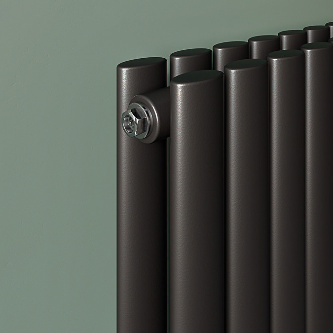 Metro Vertical Radiator - Matt Black - Double Panel (1600mm High) 354mm Wide