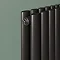 Metro Vertical Radiator - Matt Black - Double Panel (1600mm High) 354mm Wide