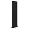 Metro Vertical Radiator - Matt Black - Double Panel (1600mm High) 354mm Wide