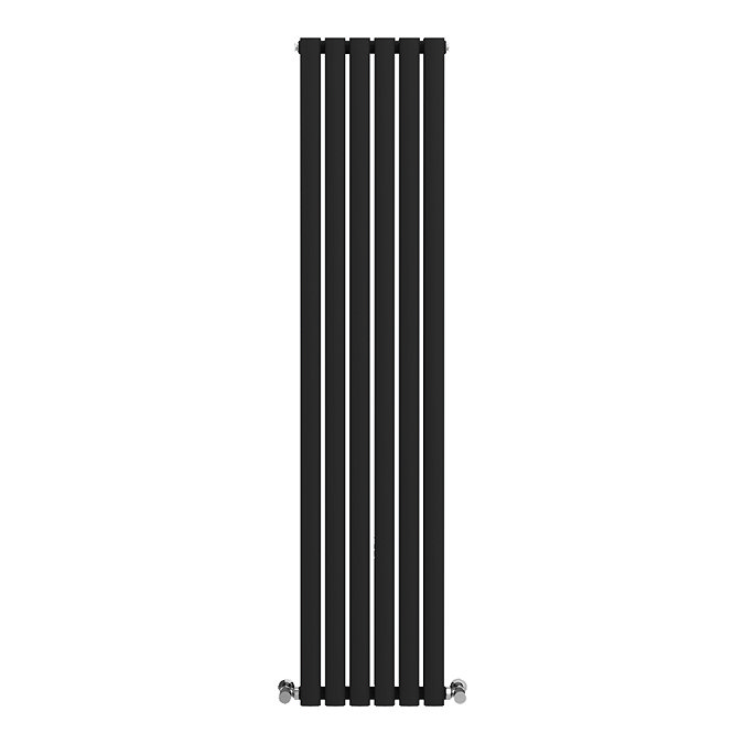 Metro Vertical Radiator - Matt Black - Double Panel (1600mm High) 354mm Wide