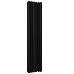 Metro Vertical Radiator - Matt Black - Double Panel (1600mm High) 354mm Wide