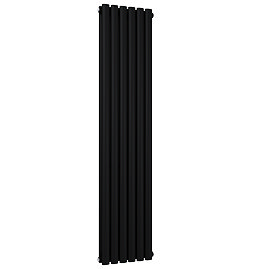 Metro Vertical Radiator - Matt Black - Double Panel (1600mm High) 354mm Wide