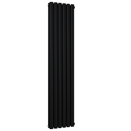 Metro Vertical Radiator - Matt Black - Double Panel (1600mm High) 354mm Wide