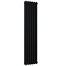 Metro Vertical Radiator - Matt Black - Double Panel (1600mm High) 354mm Wide