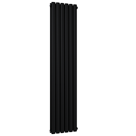 Metro Vertical Radiator - Matt Black - Double Panel (1600mm High) 354mm Wide