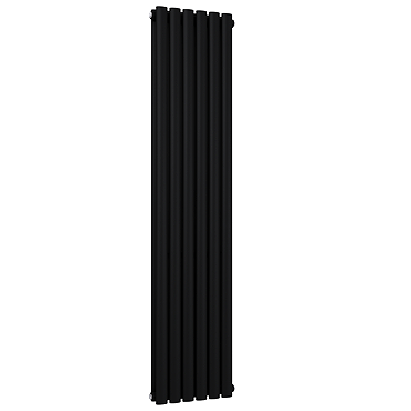 Metro Vertical Radiator - Matt Black - Double Panel (1600mm High) 354mm Wide