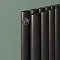 Metro Vertical Radiator - Matt Black - Double Panel (1600mm High) 413mm Wide