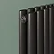 Metro Vertical Radiator - Matt Black - Double Panel (1600mm High) 590mm Wide