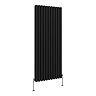 Metro Vertical Radiator - Matt Black - Double Panel (1600mm High) 649mm Wide