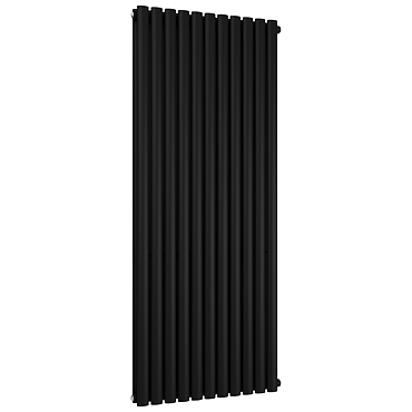Metro Vertical Radiator - Matt Black - Double Panel (1600mm High) 684mm Wide