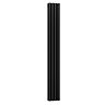 Metro Vertical Radiator - Matt Black - Double Panel (1600mm High) 236mm Wide