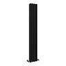 Metro Vertical Radiator - Matt Black - Double Panel (1600mm High) 236mm Wide