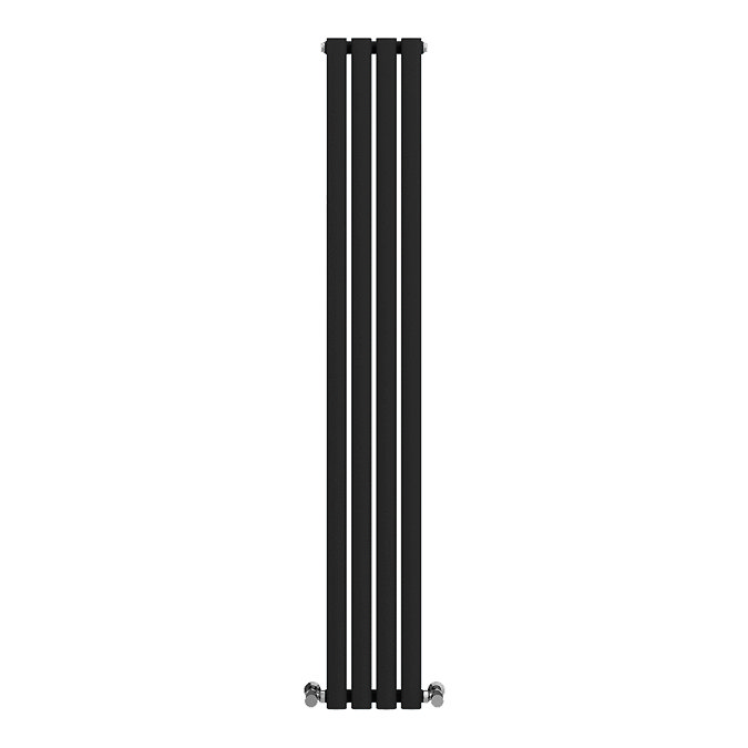 Metro Vertical Radiator - Matt Black - Double Panel (1600mm High) 236mm Wide