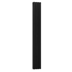Metro Vertical Radiator - Matt Black - Double Panel (1600x236mm)