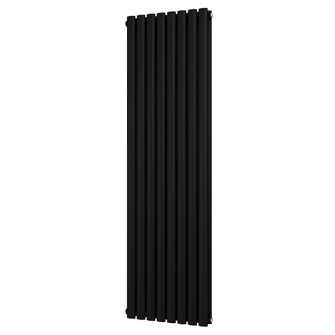 Metro Vertical Radiator - Matt Black - Double Panel (1600mm High) 472mm Wide