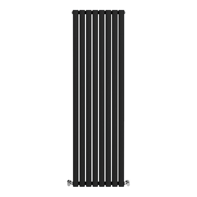 Metro Vertical Radiator - Matt Black - Double Panel (1600mm High) 472mm Wide