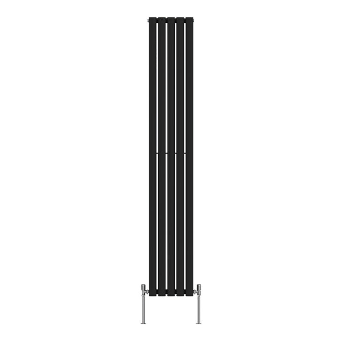 Metro Vertical Radiator - Matt Black - Double Panel (1800mm High) 295mm Wide
