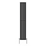 Metro Vertical Radiator - Matt Black - Double Panel (1800mm High) 295mm Wide