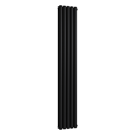 Metro Vertical Radiator - Matt Black - Double Panel (1800mm High) 295mm Wide