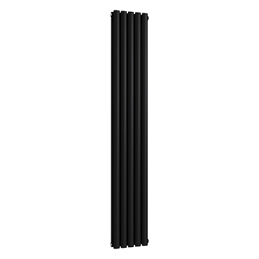 Metro Vertical Radiator - Matt Black - Double Panel (1800mm High) 295mm Wide
