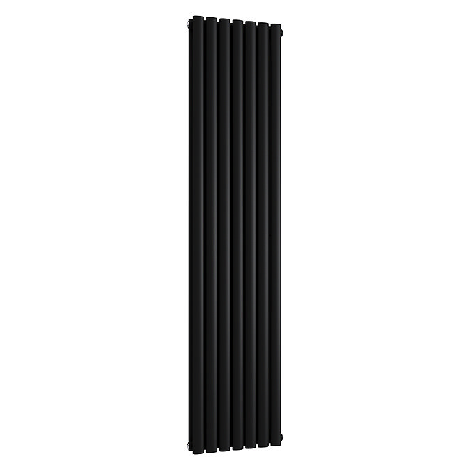 Metro Vertical Radiator - Matt Black - Double Panel (1800mm High) 413mm Wide