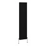 Metro Vertical Radiator - Matt Black - Double Panel (1800mm High) 413mm Wide