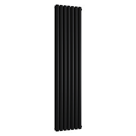 Metro Vertical Radiator - Matt Black - Double Panel (1800mm High) 413mm Wide