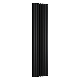 Metro Vertical Radiator - Matt Black - Double Panel (1800mm High) 413mm Wide