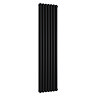 Metro Vertical Radiator - Matt Black - Double Panel (1800mm High) 413mm Wide