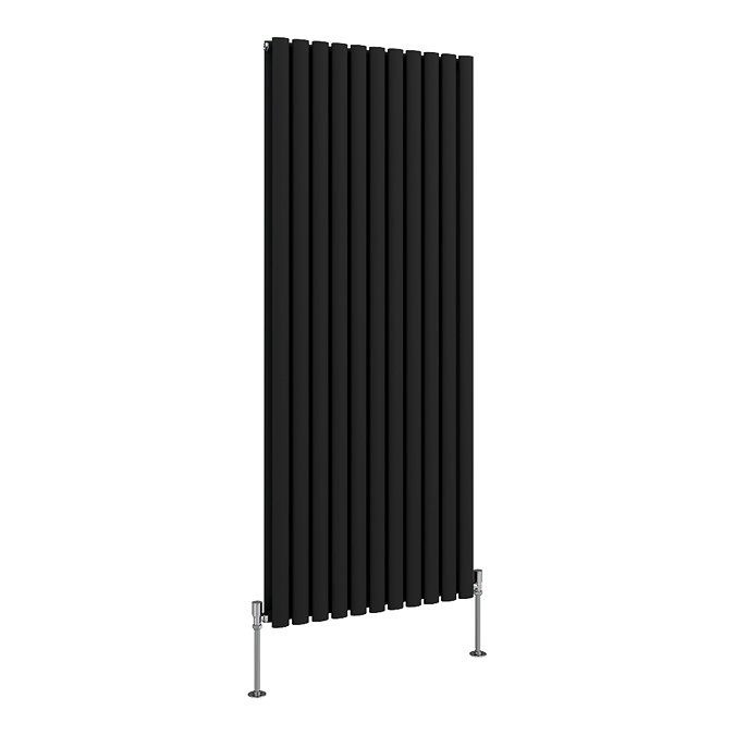 Metro Vertical Radiator - Matt Black - Double Panel (1800mm High) 649mm Wide