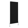 Metro Vertical Radiator - Matt Black - Double Panel (1800mm High) 649mm Wide
