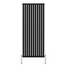 Metro Vertical Radiator - Matt Black - Double Panel (1800mm High) 649mm Wide