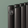 Metro Vertical Radiator - Matt Black - Double Panel (1800x236mm)