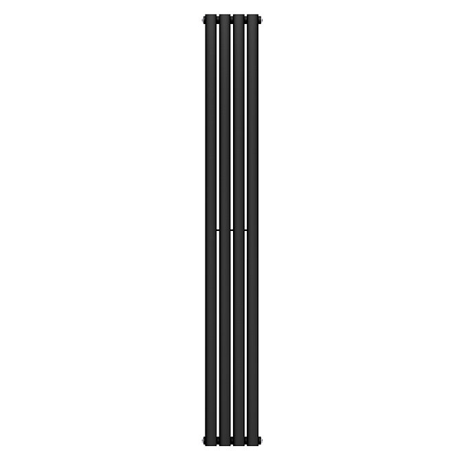 Metro Vertical Radiator - Matt Black - Double Panel (1800x236mm)