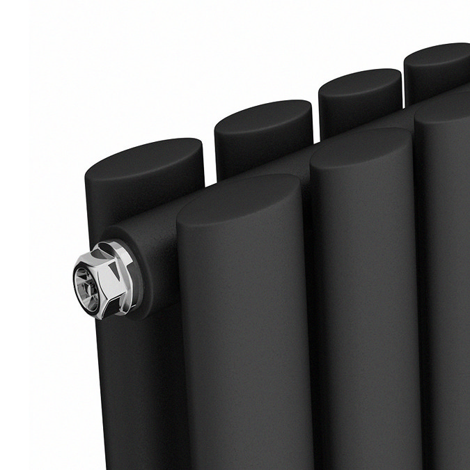 Metro Vertical Radiator - Matt Black - Double Panel (1800x236mm)
