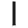 Metro Vertical Radiator - Matt Black - Double Panel (1800x236mm)