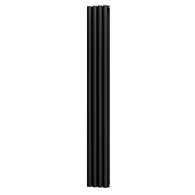 Metro Vertical Radiator - Matt Black - Double Panel (1800x236mm)