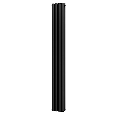 Metro Vertical Radiator - Matt Black - Double Panel (1800x236mm)