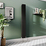 Metro Vertical Radiator - Matt Black - Double Panel (1800x236mm)
