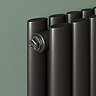 Metro Vertical Radiator - Matt Black - Double Panel (1800x354mm)