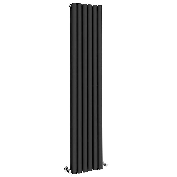 Metro Vertical Radiator - Matt Black - Double Panel (1800x354mm ...