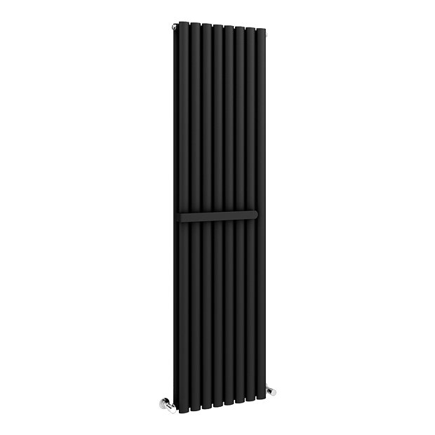 Metro Vertical Radiator - Matt Black - Double Panel (1800mm High) 472mm ...