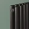 Metro Vertical Radiator - Matt Black - Double Panel (1800mm High) 590mm Wide