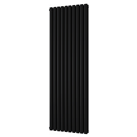 Metro Vertical Radiator - Matt Black - Double Panel (1800mm High) 590mm Wide