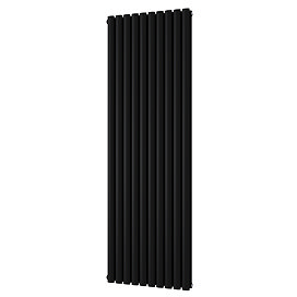 Metro Vertical Radiator - Matt Black - Double Panel (1800mm High) 590mm Wide
